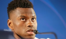 Le défenseur de Monaco Benoît Badiashile en conférence de presse à Monaco le 10 décembre 2018