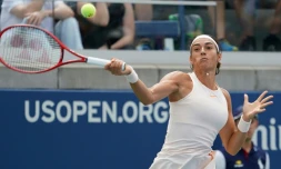 La Française Caroline Garcia éliminée au 3e tour de l'US Open par l'Espagnole Carla Suarez Navarro le 1er septembre 2018