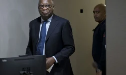 L'ex-président ivoirien Laurent Gbagbo devant la Cour pénale internationale (CPI) à La Haye, aux Pays-Bas, le 28 janvier 2016