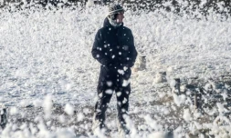 Intempéries à La Torche (ouest), le 28 décembre 2020