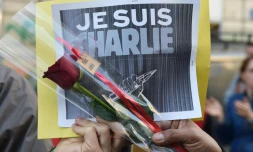 "Je suis Charlie" affiché lors d'une manifestation le 10 janvier 2015 à Marseille