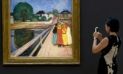 Le tableau "Filles sur le pont" d'Edvard Munch, le 4 novembre 2016 à New York
