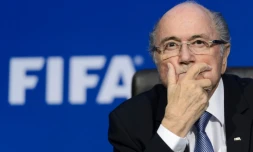 Le président démissionnaire de la Fifa Joseph Blatter, le 20 juillet 2015 au siège de l'instance à Zurich