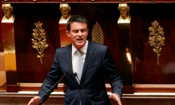 Le Premier ministre Manuel Valls lors du débat sur la prolongation de l'état d'urgence le 19 juillet 2016 à l'Assemblée nationale à Paris
