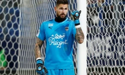 Le gardien de but de Bordeaux Benoît Costil contre Caen en Ligue 1, le 25 novembre 2017 à Caen