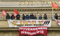 Le théùtre de l'Odéon à Paris occupé le 5 mars 2021