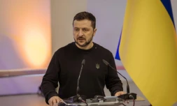 Le président ukrainien Volodymyr Zelensky à Kiev  le 19 novembre 2024 