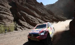 Nasser Al-Attiyah au volant de sa Toyota N.301 lors de la 3e étape en route vers San Salvador de Jujuy, le 4 janvier 2017