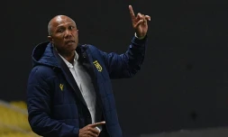 L'entraßneur du FC Nantes, Antoine Kombouaré, lors du match de L1 à domicile contre Reims, le 3 mars 2021 au stade de La Beaujoire