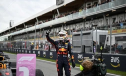 Le pilote de Red Bull Max Verstappen, auteur de la pole position du GP du Canada sur le circuit Gilles-Villeneuve, le 18 juin 2022 à Montréal