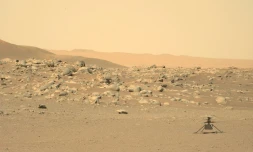 L'hélicoptÚre de la Nasa Ingenuity sur Mars, photographié par le rover Perseverance le 15 juin 2021