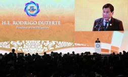 Le président philippin Rodrigo Duterte, lors du sommet de l'Apec, le 9 novembre 2017 à Danang, au Vietnam