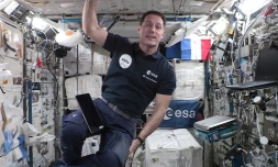 L'astronaute français Thomas Pesquet à bord de la Station spatiale internationale, le 5 septembre 2021