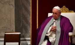 Le pape François à la basilique Saint-Pierre, le 29 mars 2019 au Vatican