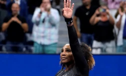 Serena Williams après sa défaite face à Ajla Tomljanovic à l'US Open à New York, le 2 septembre 2022