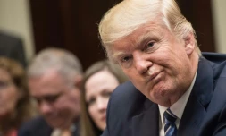 Le président Trump avant une réunion sur sa réforme de la santé, le 13 mars 2017 à Washington