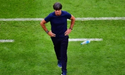 Le sélectionneur allemand Joachim Löw lors du match contre la Corée du Sud au Mondial, le 27 juin 2018 à Kazan