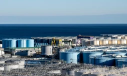 Les réservoirs d'eau contaminée à la centrale nucléaire de Fukushima Daiichi, au Japon, le 20 janvier 2023