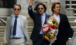 Johnny Depp quitte le tribunal à Londres le 24 juillet 2020