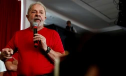 L'ex-président brésilien Luiz Inacio Lula da Silva, le 24 janvier 2018 à Sao Bernardo do Campo, au Brésil