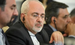 Le ministre iranien de la Défense Mohammed Javad Zarif à Moscou le 28 avril 2018