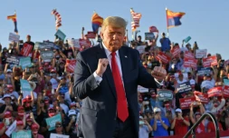 Donald Trump lors d'un meeting de campagne Ă Tucson, en Arizona, le 19 octobre 2020