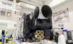 Photo diffusée par Thales Alenia Space le 9 septembre 2022 du MTG-I1, un satellite météo troisième génération, à Cannes