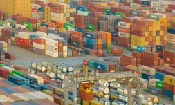 Des conteneurs au port de Nanjing, le 3 janvier 2023, dans l'est de la Chine