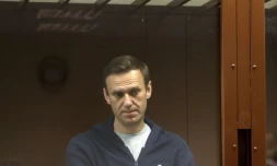 L'opposant russe Alexeï Navalny au tribunal de Moscou, le 12 février 2021