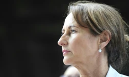 La ministre de l'Ecologie Ségolène Royal le 26 juin 2015 à Saxon-Sion