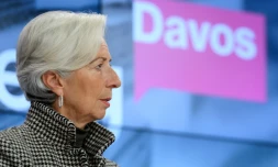 Christine Lagarde le 21 janvier 2016 à Davos