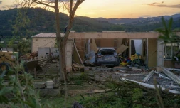 Une maison endommagée par la tornade à Pomas, le 24 août 2026