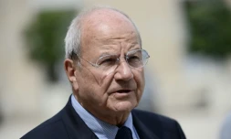 Le propriétaire de la Revue des Deux Mondes, Marc Ladreit de Lacharrière, le 10 juin 2016 au palais de l'Élysée