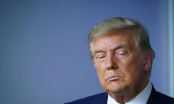 Donald Trump lors d'un discours à la Maison Blanche le 20 novembre 2020