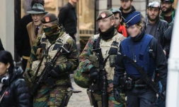 Policiers et militaires déployés le 20 novembre 2015 à Bruxelles