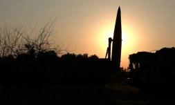 Image vidéo d'un document diffusé par le ministère russe de la Défense, le 21 mai 2024, montrant les forces de missiles russes menant des exercices tactiques d'armes nucléaires dans le district militaire sud du pays