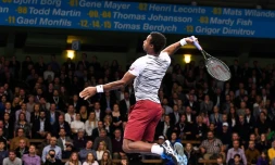 Le Français Gaël Monfils au tournoi ATP de Stockholm le 20 octobre 2016