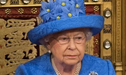 La reine Elizabeth II, le 21 juin 2017 au parlement britannique à Londres