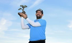 Matthieu Pavon premier Français à s'imposer sur le circuit PGA depuis 117 ans, le 27 janvier 2024 à La Jolla en Californie