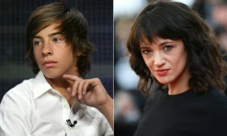 Montage photo représentant Jimmy Bennett (g), le 1er avril 2010, et Asia Argento, le 19 mai 2018 à Cannes