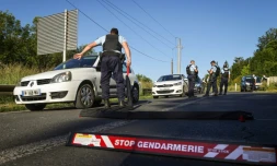 Barrage de gendarmes au Lardin-Saint-Lazare, prĂšs de Sarlat, le 31 mai 2021 oĂč un ancien militaire lourdement armĂ© est recherchĂ©