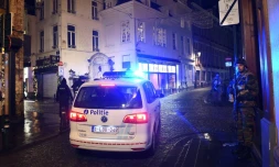 La police belge sécurise un quartier à côté de la Grand Place à Bruxelles, le 22 novembre 2015