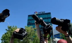 Le siĂšge de la Liga Ă Madrid, le 28 mai 2020