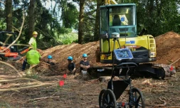 Recherches en cours le 16 août 2023 à Meymac, en CorrÚze, pour retrouver les restes de 46 soldats allemands, exécutés par des résistants en juin 1944
