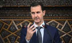Le président syrien Bachar al-Assad au Parlement à Damas, dans une photo diffusée sur la page Facebook de la présidence syrienne le 7 juin 2016