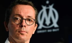 Le président de l'Olympique de Marseille Jacques-Henri Eyraud, le 4 septembre 2019 au centre d'entraßnement du club à Marseille