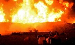 Un incendie meurtrier a affecté un oléoduc où des habitants venaient voler de l'essence, à Tlahuelilpan au Mexique le 19 janvier 2019