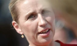 Mette Frederiksen, leader des sociaux-démocrates, le 5 juin 2019 à Ollerup, au Danemark
