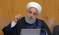 Le président iranien Hassan Rohani lors du Conseil des ministres à Téhéran le 8 mai 2019. Photo fournie par la présidence iranienne
