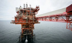 Une plateforme d'extraction en mer du Nord, le 17 juin 2024